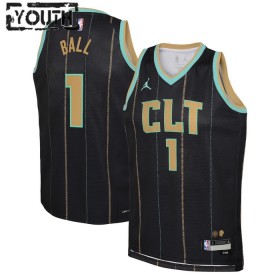 NBA Charlotte Hornets Trikot Lamelo Ball 1 Jordan 2022-23 City Edition Schwarz Swingman - Kinder